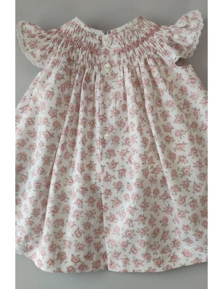 VESTIDO FLORES, ROSA. VERANO 23.