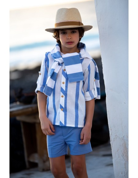 CAMISA NIÑO MARINERA. KID'S CHOCOLATE.VERANO 23.