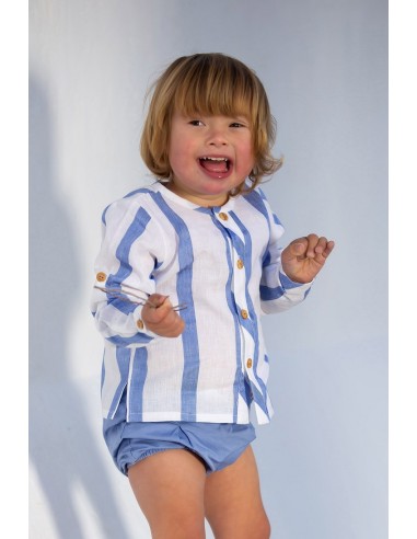 CAMISA NIÑO MARINERA. KID'S CHOCOLATE.VERANO 23.
