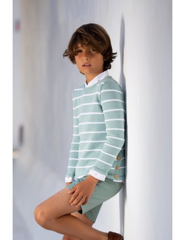 JERSEY VERDE MENTA, C. ESTRELLAS DE MAR. KID'S CHOCOLATE.VERANO 23.