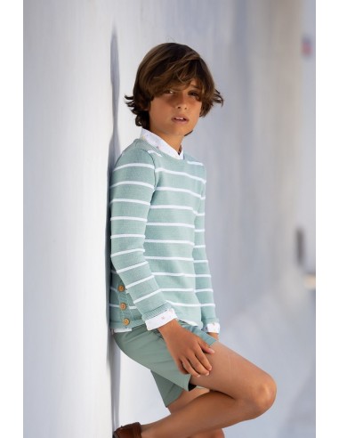 JERSEY VERDE MENTA, C. ESTRELLAS DE MAR. KID'S CHOCOLATE.VERANO 23.