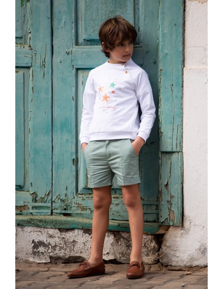 SUDADERA NIÑO ESTRELLAS DE MAR. KID'S CHOCOLATE.VERANO 23.