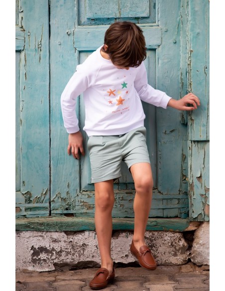 SUDADERA NIÑO ESTRELLAS DE MAR. KID'S CHOCOLATE.VERANO 23.
