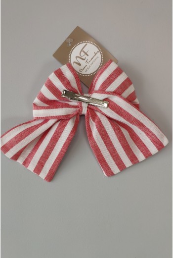 LAZO TELA COLECCIÓN CAMPANILLA, ROJO/BLANCO.NOMA FERNÁNDEZ. VERANO 23. 2