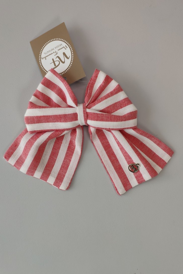 LAZO TELA COLECCIÓN CAMPANILLA, ROJO/BLANCO.NOMA FERNÁNDEZ. VERANO 23.