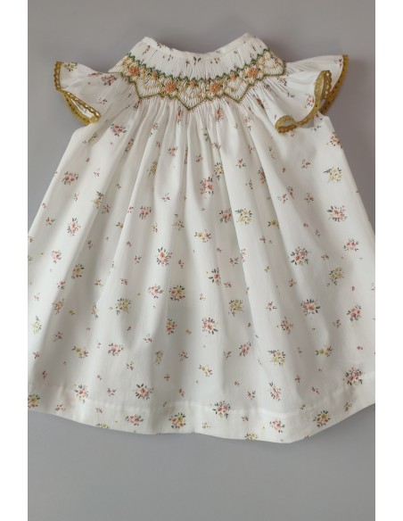 VESTIDO FLORES, TOSTADO. VERANO 23.