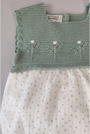 PELELE LUNARES DE PANGASA BABY, VERDE MINT. VERANO 23. 2