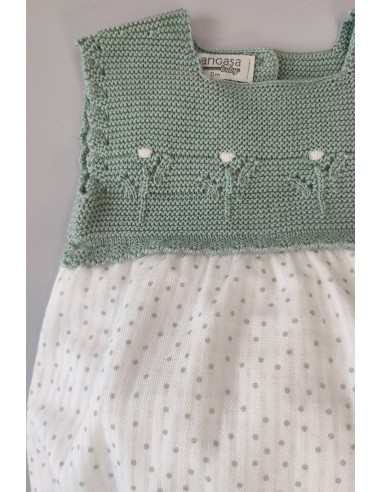 PELELE LUNARES DE PANGASA BABY, VERDE MINT. VERANO 23.