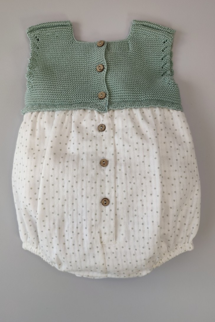 PELELE LUNARES DE PANGASA BABY, VERDE MINT. VERANO 23.