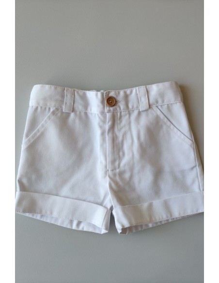 CONJUNTO NIÑO CAMISA CUADROS VICHY Y BERMUDA DE VILLALOBOS.