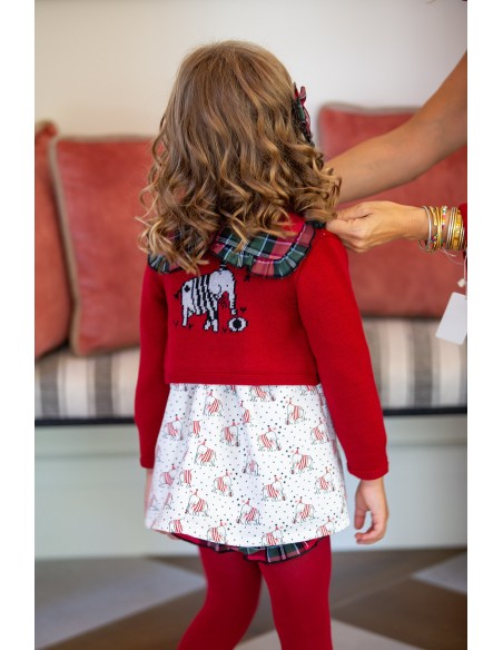 CHAQUETA BOLERO GUINDA ELEFANTE, C. CIRCO.KID'S CHOCOLATE. INVIERNO 23.