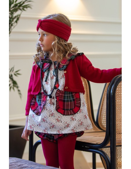 CHAQUETA BOLERO GUINDA ELEFANTE, C. CIRCO.KID'S CHOCOLATE. INVIERNO 23.