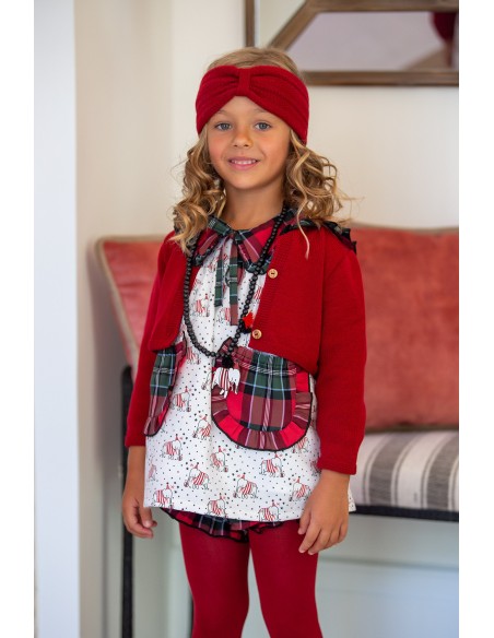 CHAQUETA BOLERO GUINDA ELEFANTE, C. CIRCO.KID'S CHOCOLATE. INVIERNO 23.