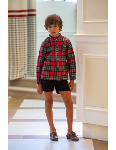 CAMISA TARTÁN NIÑO, C. CIRCO. KID'S CHOCOLATE.INVIERNO 23.