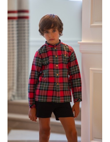 CAMISA TARTÁN NIÑO, C. CIRCO. KID'S CHOCOLATE.INVIERNO 23.