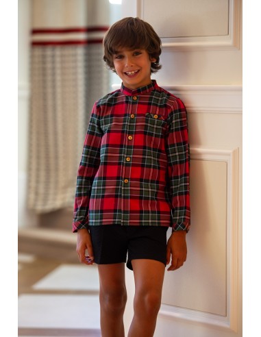CAMISA TARTÁN NIÑO, C. CIRCO. KID'S CHOCOLATE.INVIERNO 23.