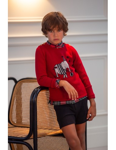 JERSEY GUINDA ELEFANTES, C. CIRCO. KID'S CHOCOLATE.INVIERNO 23.