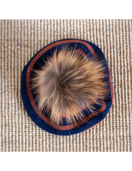 BOINA PUNTO BICOLOR, C. LIBERTY PARIS. KID'S CHOCOLATE.INVIERNO 23.