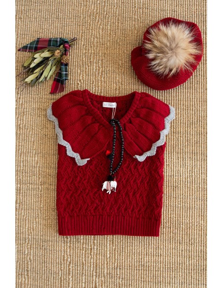 CHALECO MAMI PUNTO GUINDA, C. CIRCO. KID'S CHOCOLATE.INVIERNO 23.